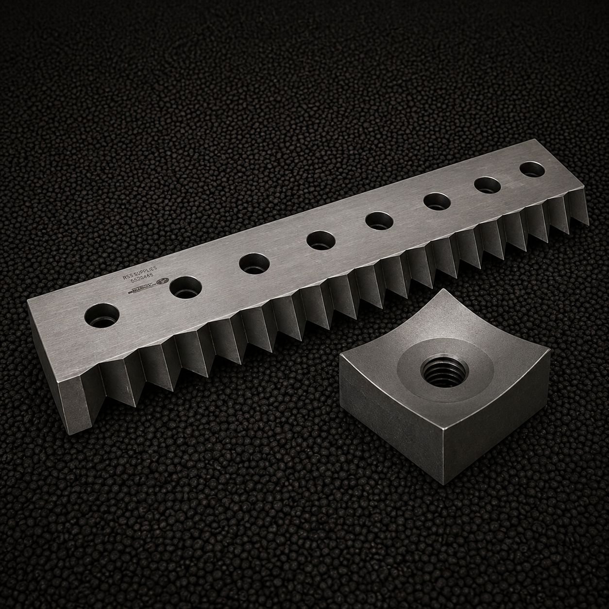 Shredder Counter Knives & Bed Knives | Heavy Duty Cutting Parts Industrial shredder counter knives and bed knives with precision-machined cutting edges for waste recycling and material processing machines